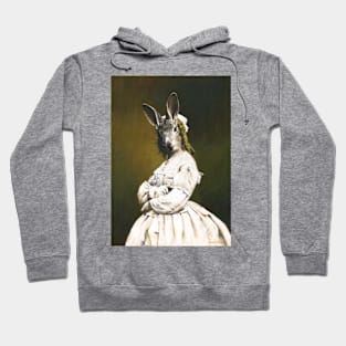 Rabbit Woman In White Hoodie